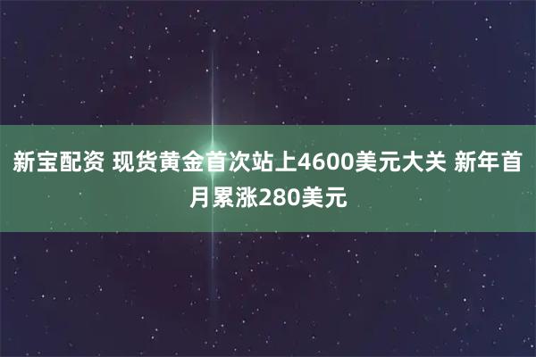 新宝配资 现货黄金首次站上4600美元大关 新年首月累涨280美元