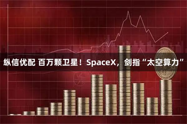 纵信优配 百万颗卫星！SpaceX，剑指“太空算力”