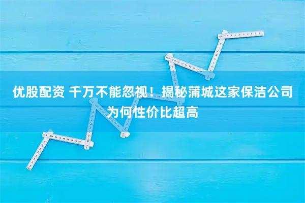优股配资 千万不能忽视！揭秘蒲城这家保洁公司为何性价比超高